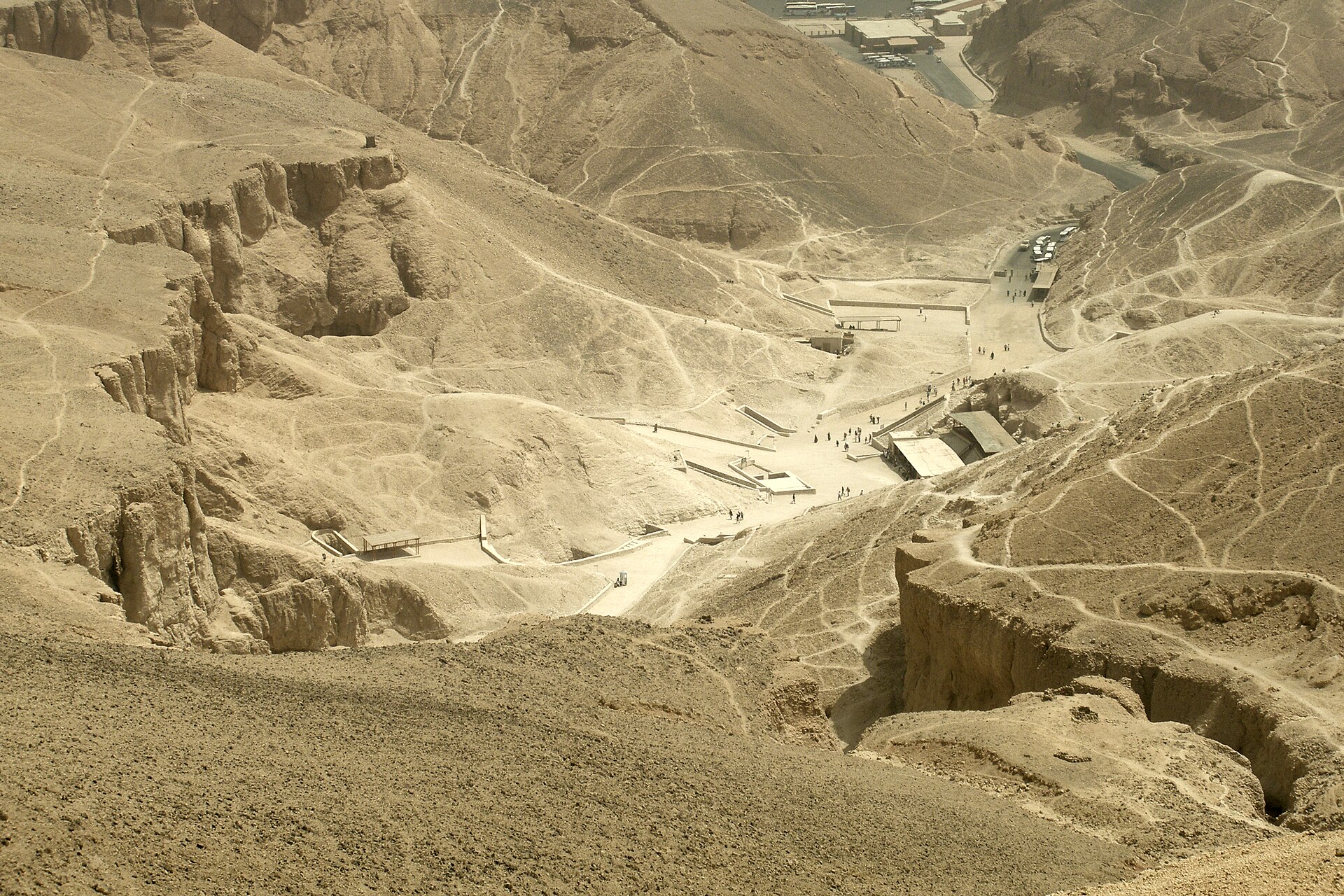 The Valley of the Kings seen from above, Luxor