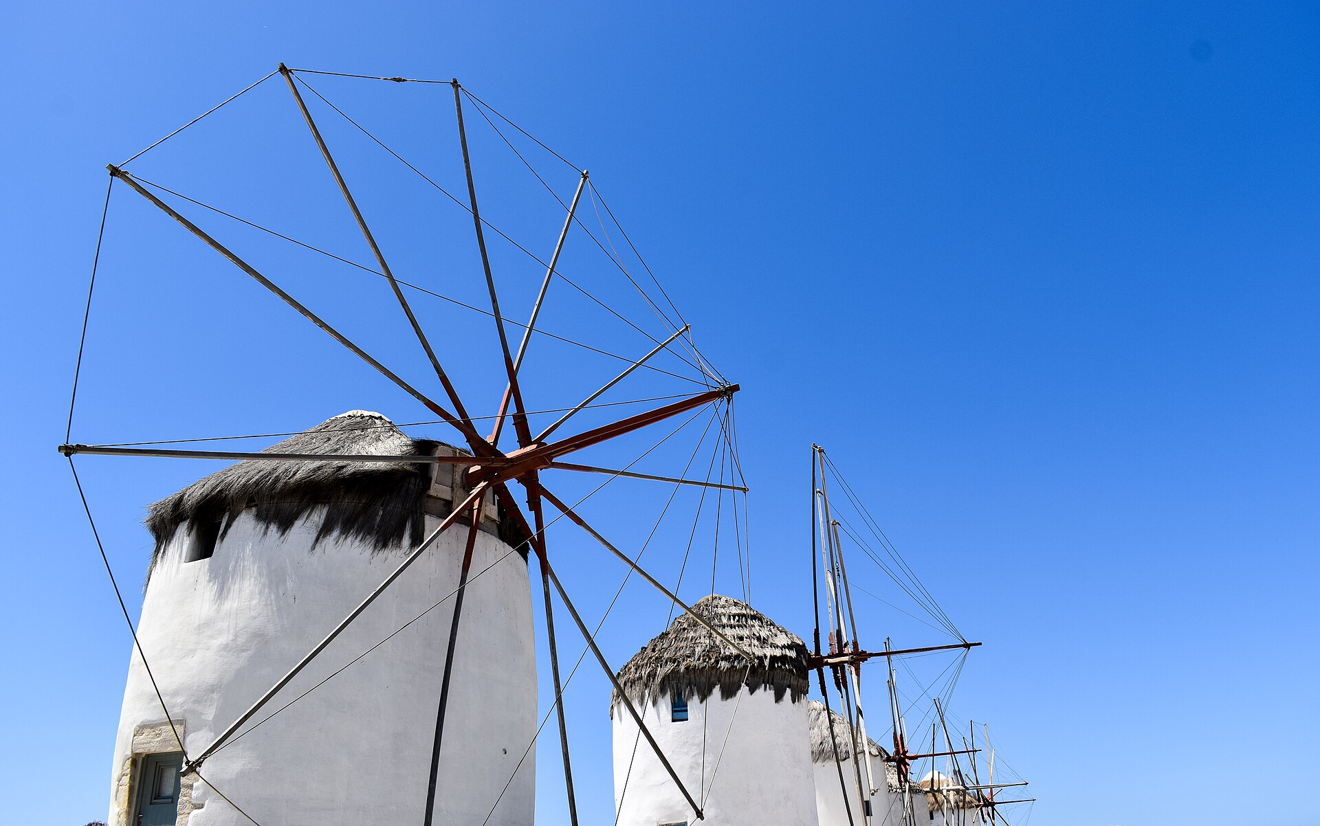 The windmills above Mykonos Town