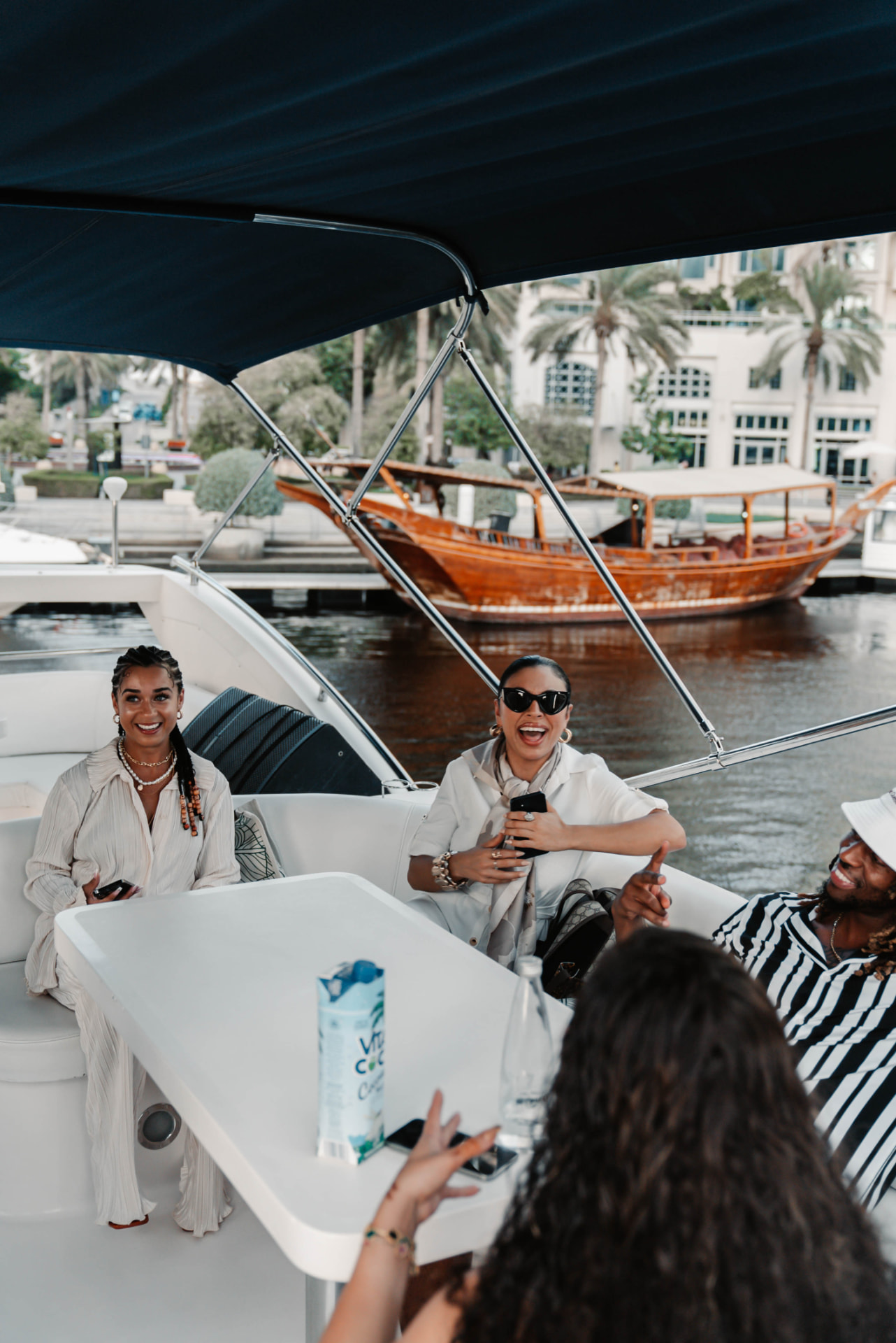 JetQuest travelers on a Dubai Marina boat day