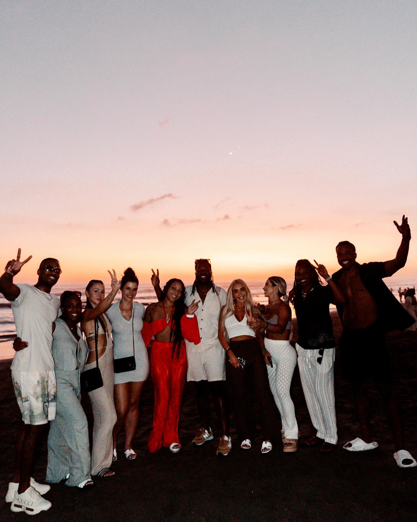 JetQuest group at sunset on the beach in Bali